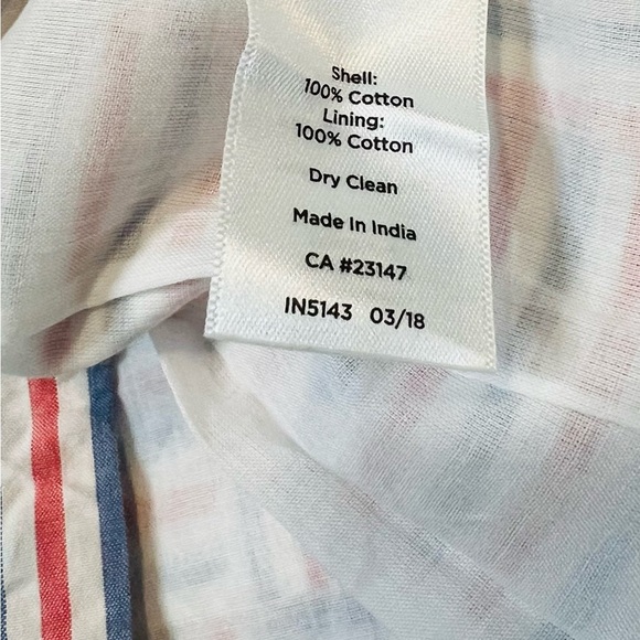 NWT! Talbots 100% Cotton Sleeveless PATCHWORK SHIFT DRESS. Size 2. - Picture 13 of 16